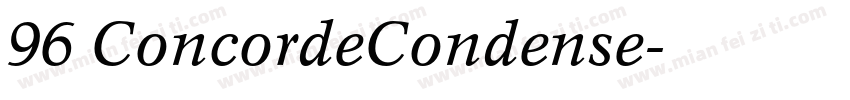 96 ConcordeCondense字体转换